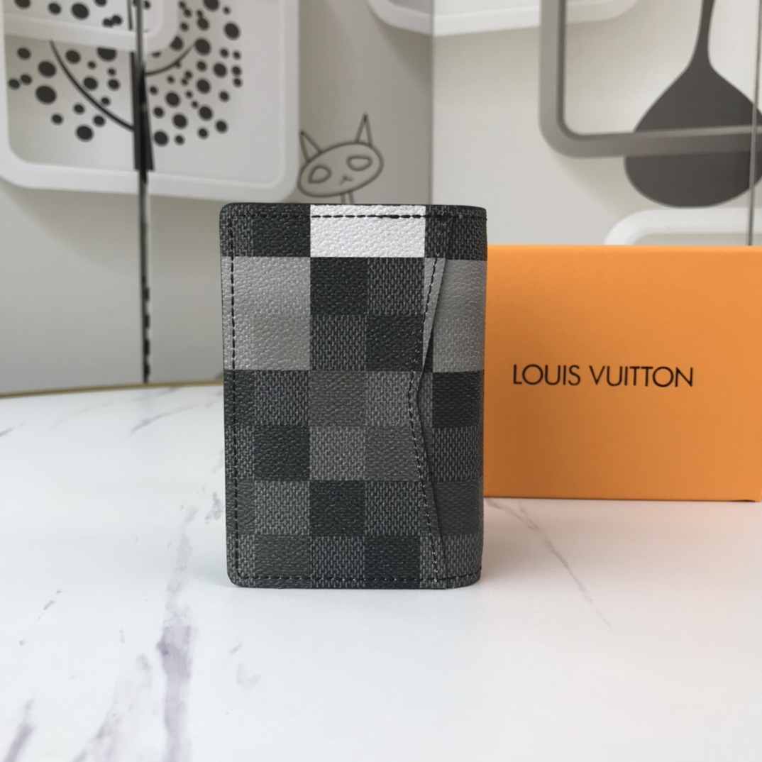 Replica Louis Vuitton Pocket Organizer N40411 White/Blue/Orange