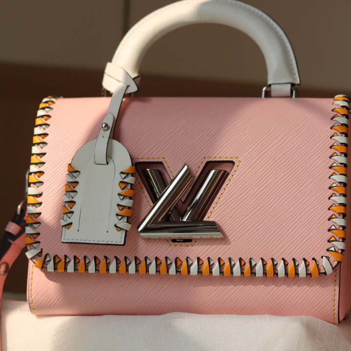 Replica Louis Vuitton Twist Mm Handbag Black/Pink/Brown