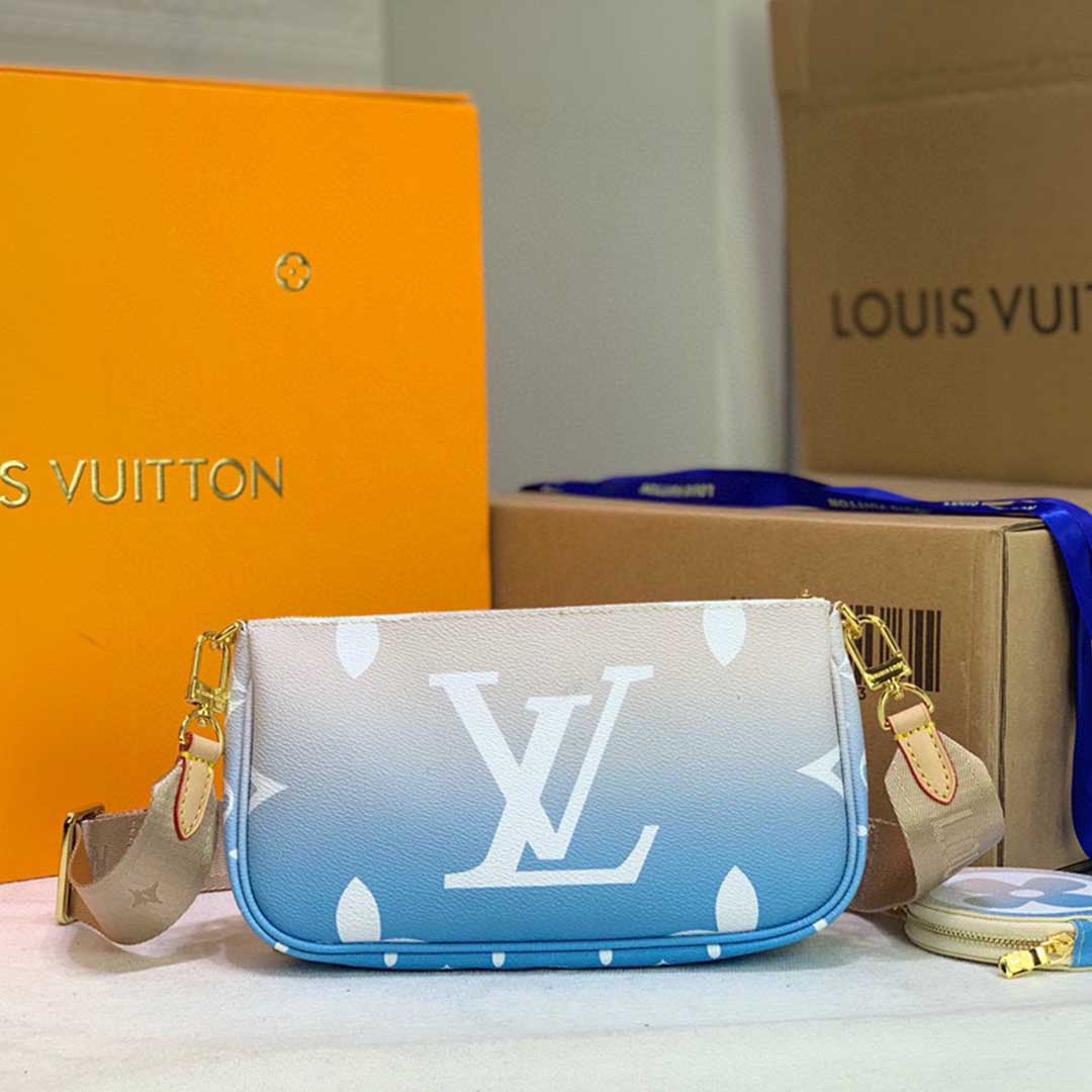 Replica Louis Vuitton Multi Pochette Accessoires-M57634 Pink/Blue