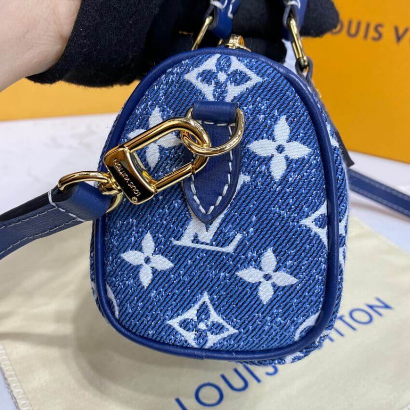 Replica Louis Vuitton Monogram Jacquard Denim Nano Speedy M81168 M81213