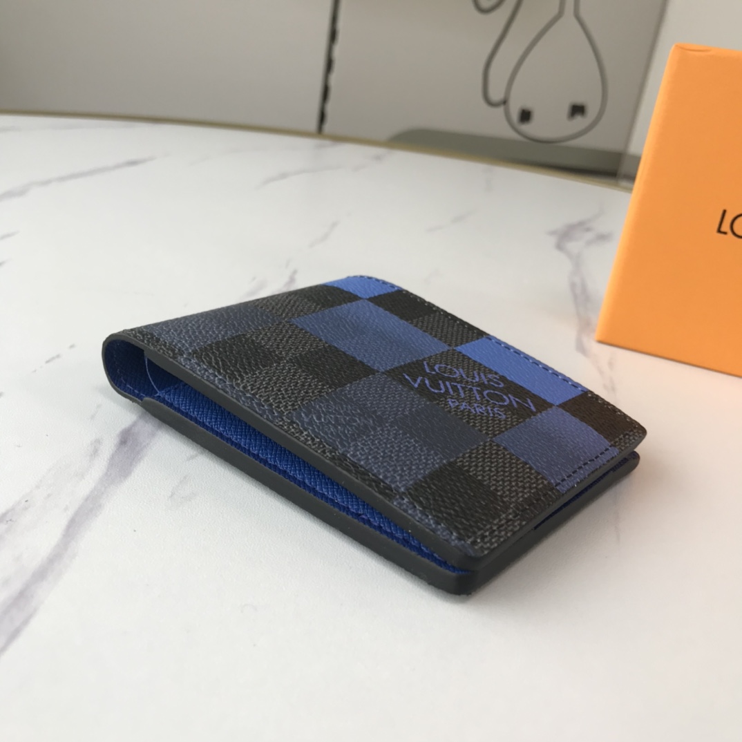 Replica Louis Vuitton Multiple Wallet N40414 White/Blue/Orange