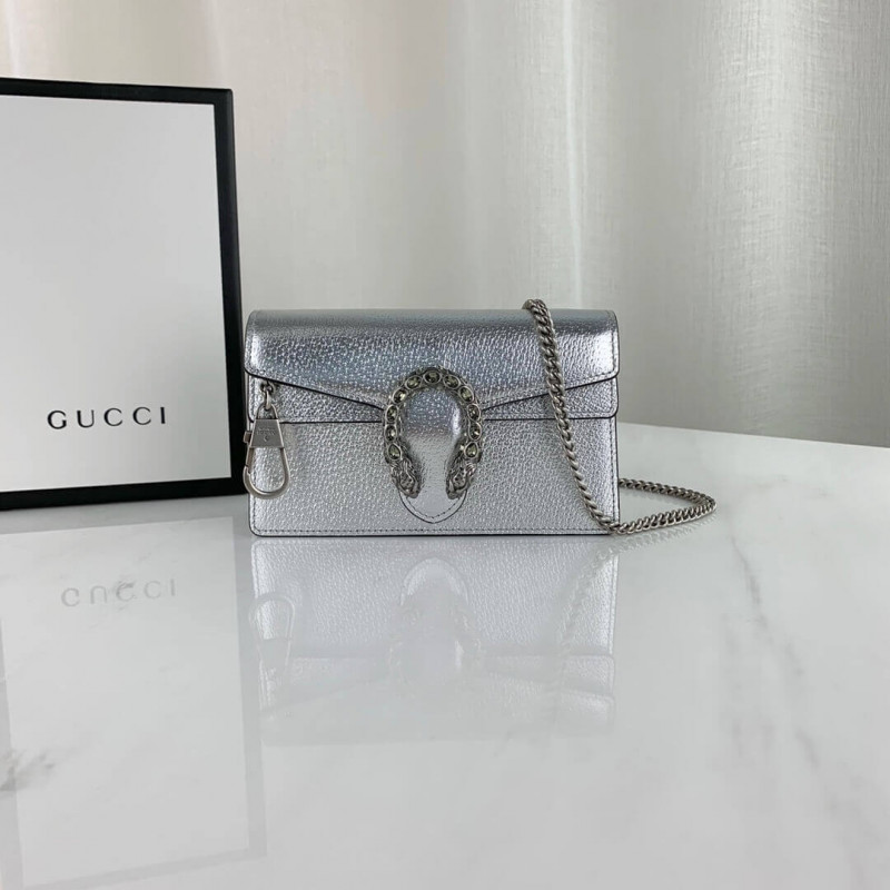 Replica Gucci Silver Dionysus Super Mini Bag 476432