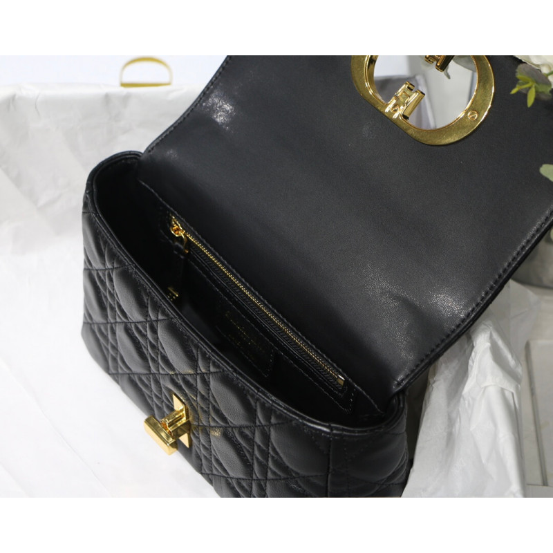 Replica Dior Small Caro Bag In Supple Cannage Calfskin M9241
