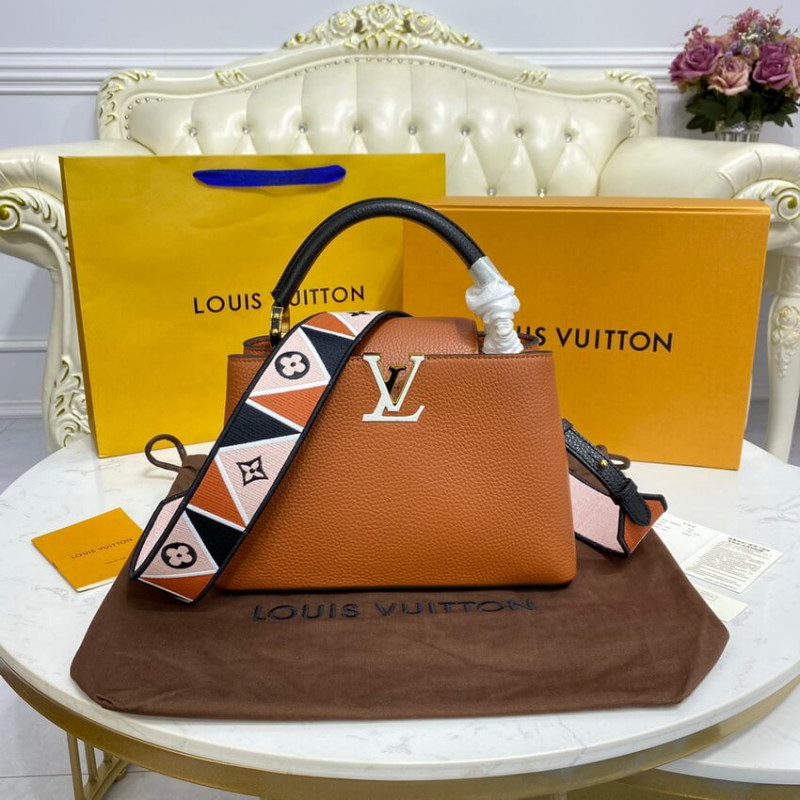 Replica Louis Vuitton Capucines Bb M59266 Gold/Noir