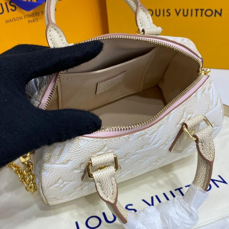 Replica Louis Vuitton Speedy Bandouliere 20 M46163 Pale Beige