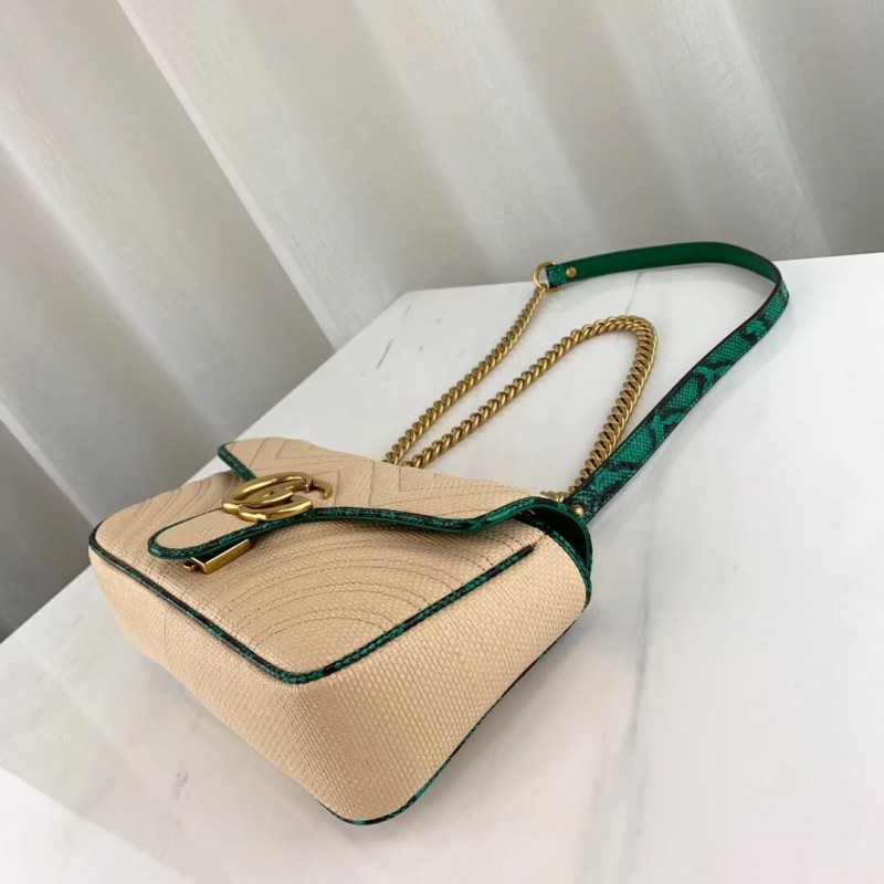 Replica Gucci Online Exclusive Gg Marmont Raffia Small Shoulder Bag 443497