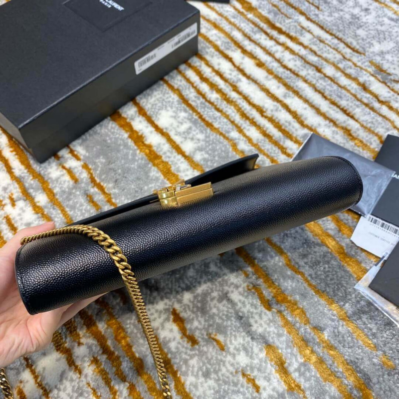 Replica Ysl Saint Laurent Cassandra Wallet On Chain In Grain Leather 582334