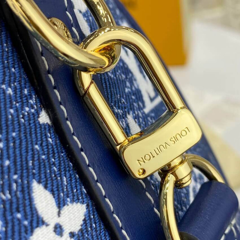 Replica Louis Vuitton Monogram Jacquard Denim Speedy Bandouliere 25 M59609