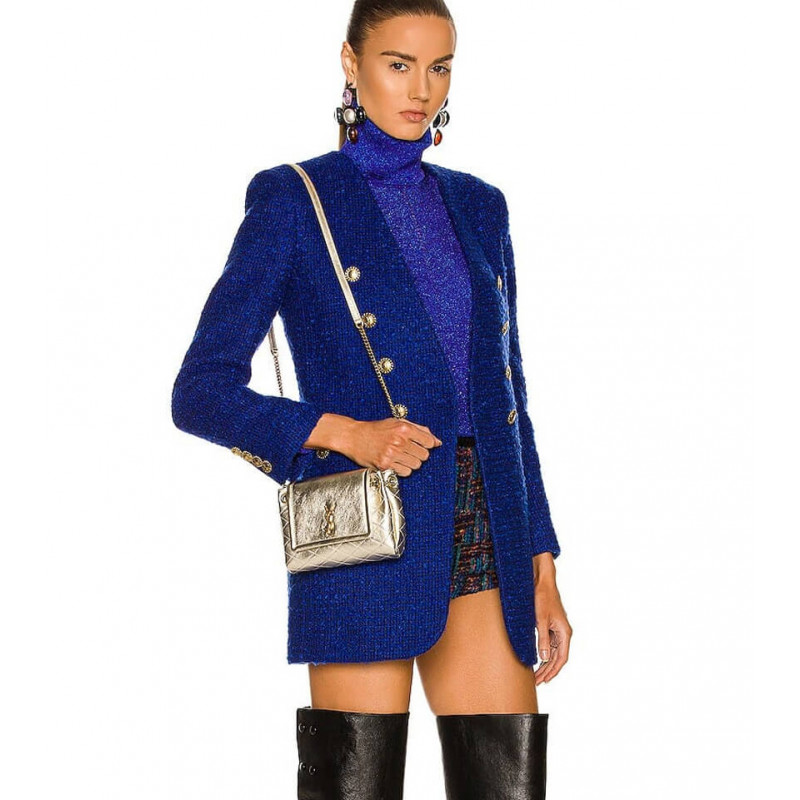 Replica Saint Laurent Nolita Mini Leather Shoulder Bag 672738 Champagne Gold