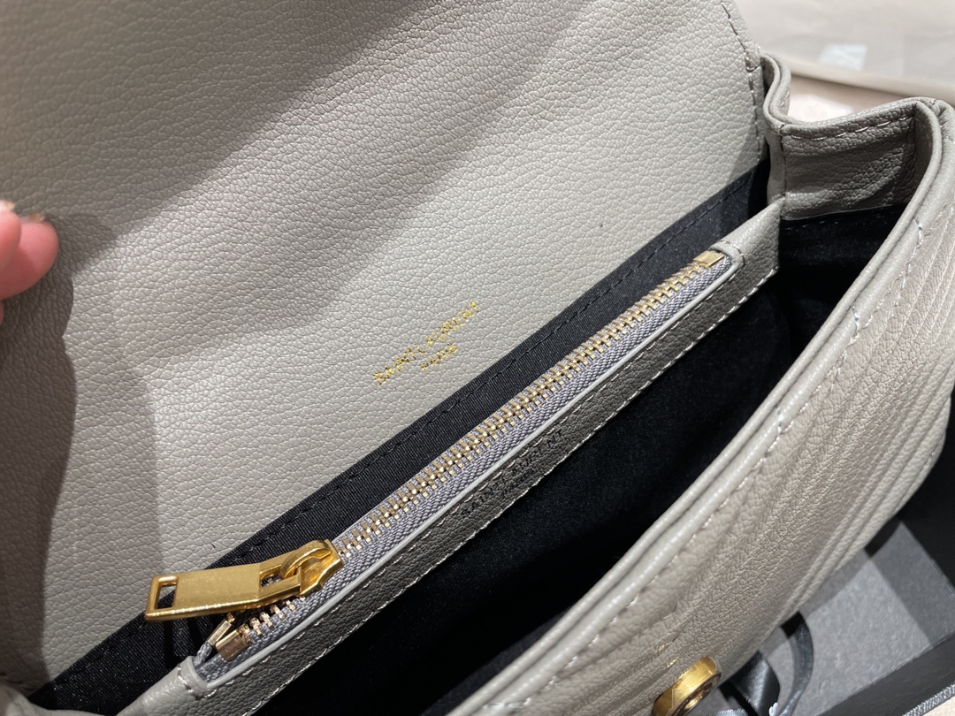 Replica Ysl Envelope Medium Bag In Mix Embossed Leather-Gold