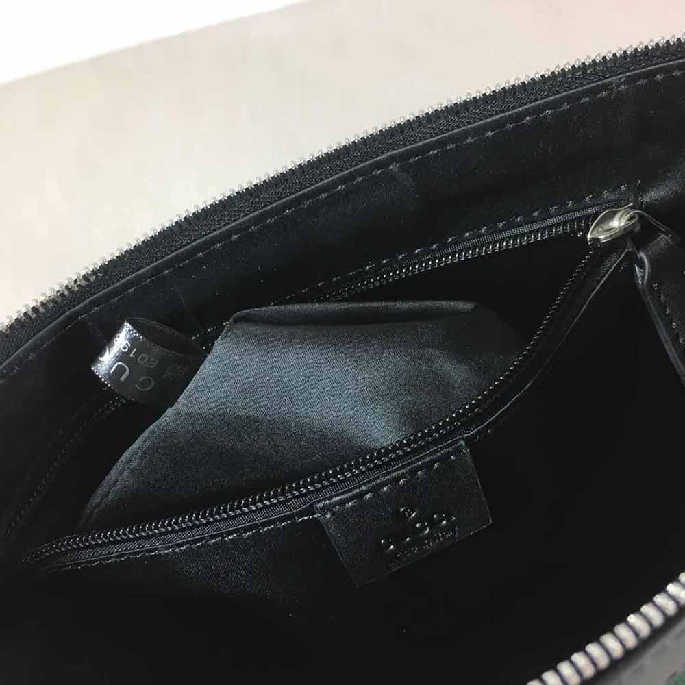 Replica Gucci Shoulder Crossbody Bag Black/Grey 387111