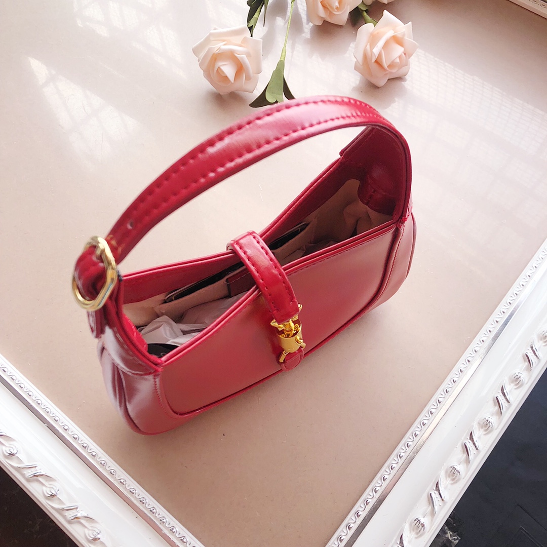 Replica Gucci Jackie 1961 Mini Shoulder Bag 637092 Black/White/Red