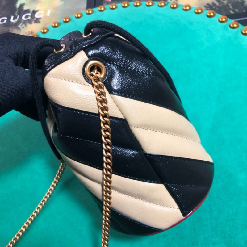 Replica Gucci Gg Marmont Mini Bucket Bag 575163 Beige/Black