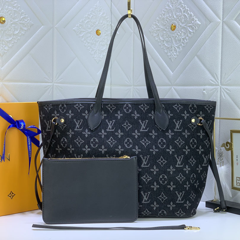 Replica Louis Vuitton Denim Materials Neverfull Mm