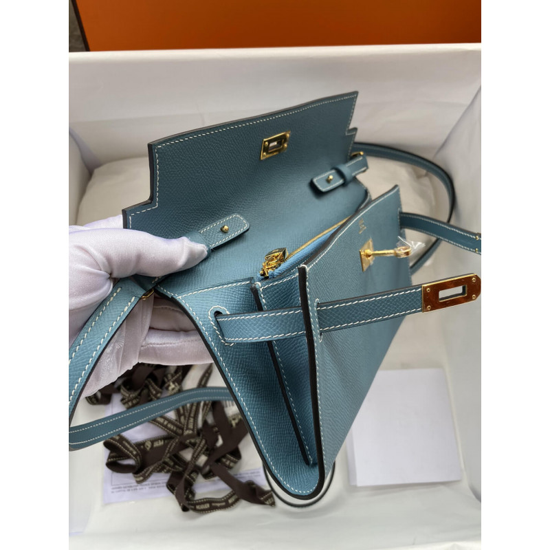 Replica Hermes Kelly Wallet To Go Woc 499041 Blue