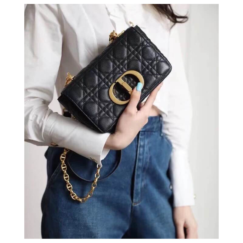 Replica Dior Small Caro Bag Supple Cannage Calfskin M9241