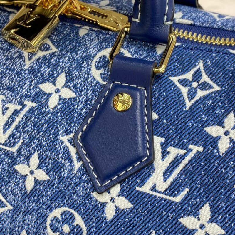 Replica Louis Vuitton Monogram Jacquard Denim Speedy Bandouliere 25 M59609