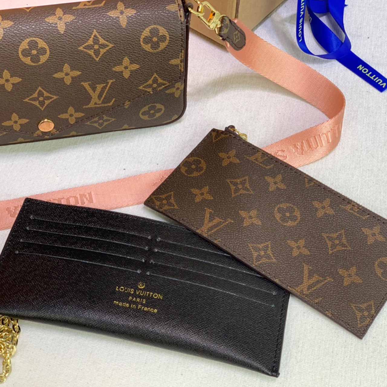 Replica Louis Vuitton Felicie Strap   Go M80091 Green/Pink