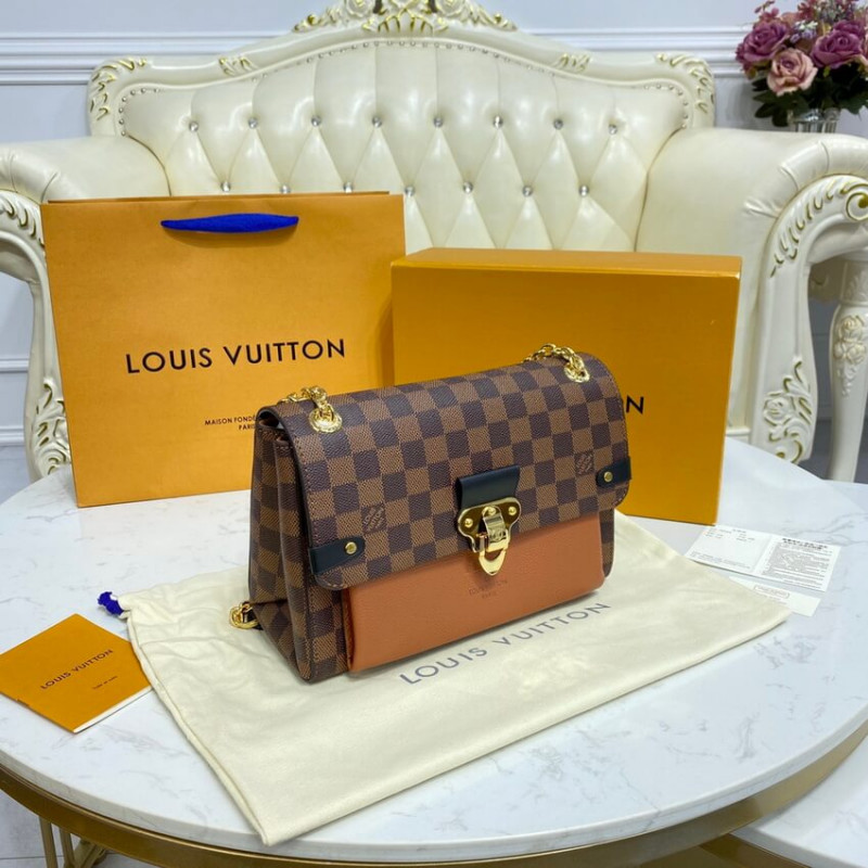 Replica Louis Vuitton Damier Ebene Canvas Vavin Pm N40110 Caramel
