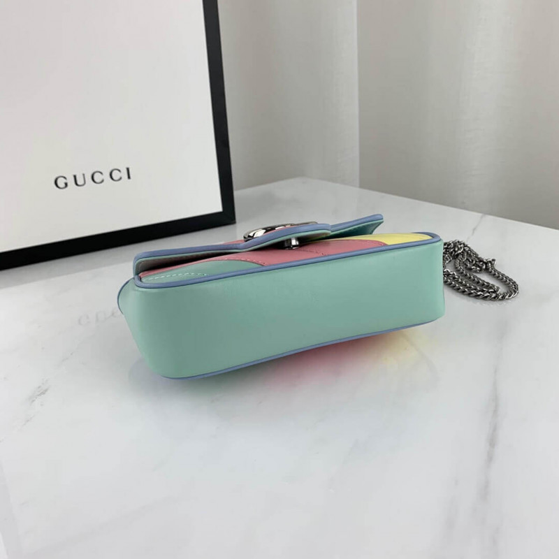 Replica Gucci Gg Marmont Super Mini Bag In Pastel And Rainbow 476433