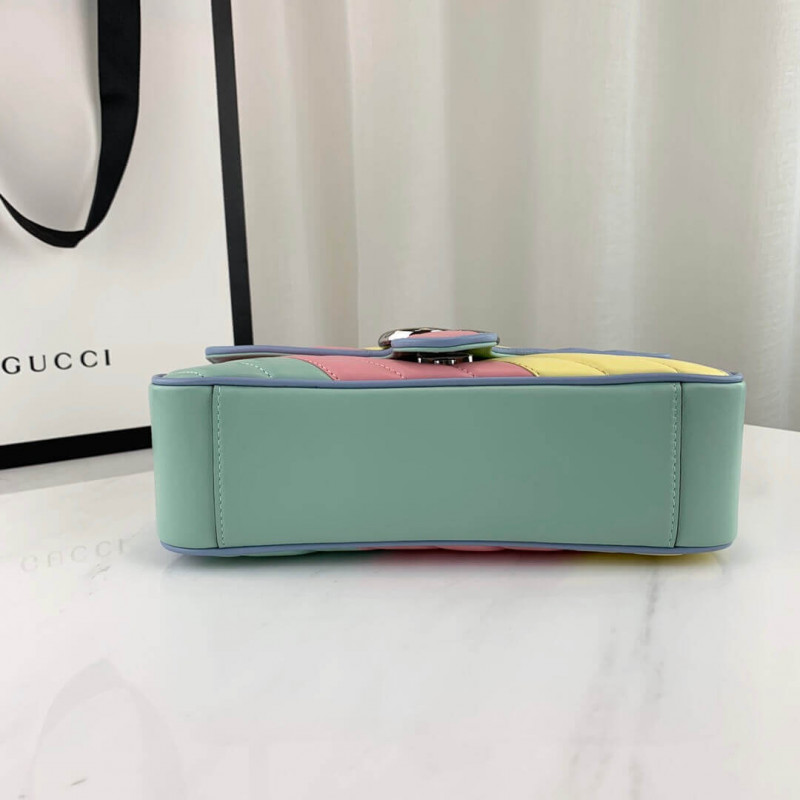 Replica Gucci Gg Marmont Small Shoulder Bag In Pastel And Rainbow 443497