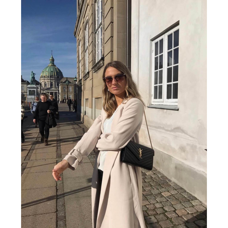 Replica Saint Laurent Monogram Envelope Chain Wallet 377828