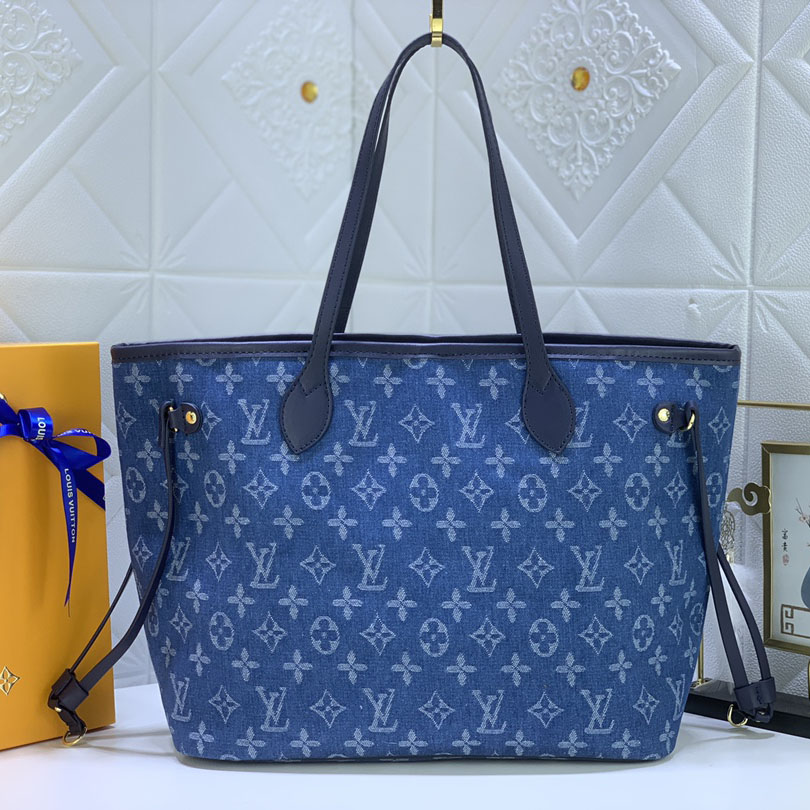 Replica Louis Vuitton Denim Materials Neverfull Mm
