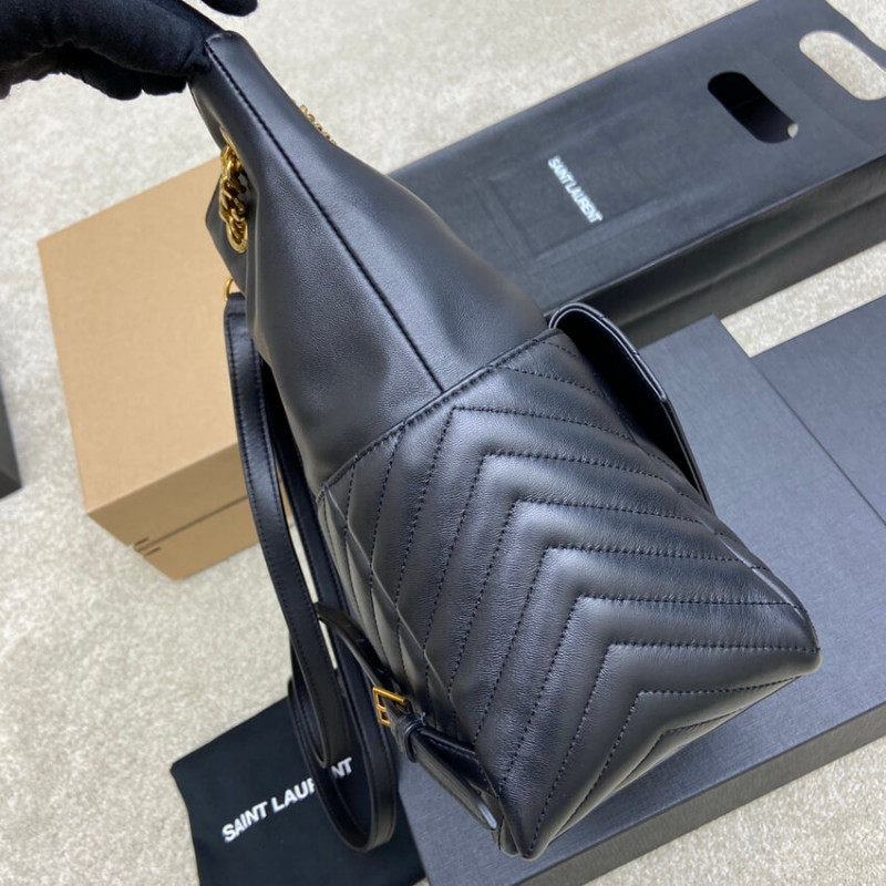 Replica Ysl Saint Laurent Joe Backpack 672609 In Black Lambskin