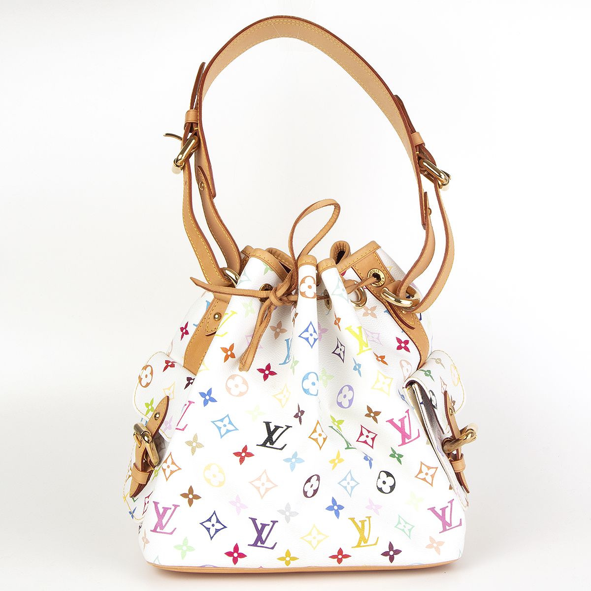 Replica Louis Vuitton Monogram Multi Color White Petit Noe Bag M42229