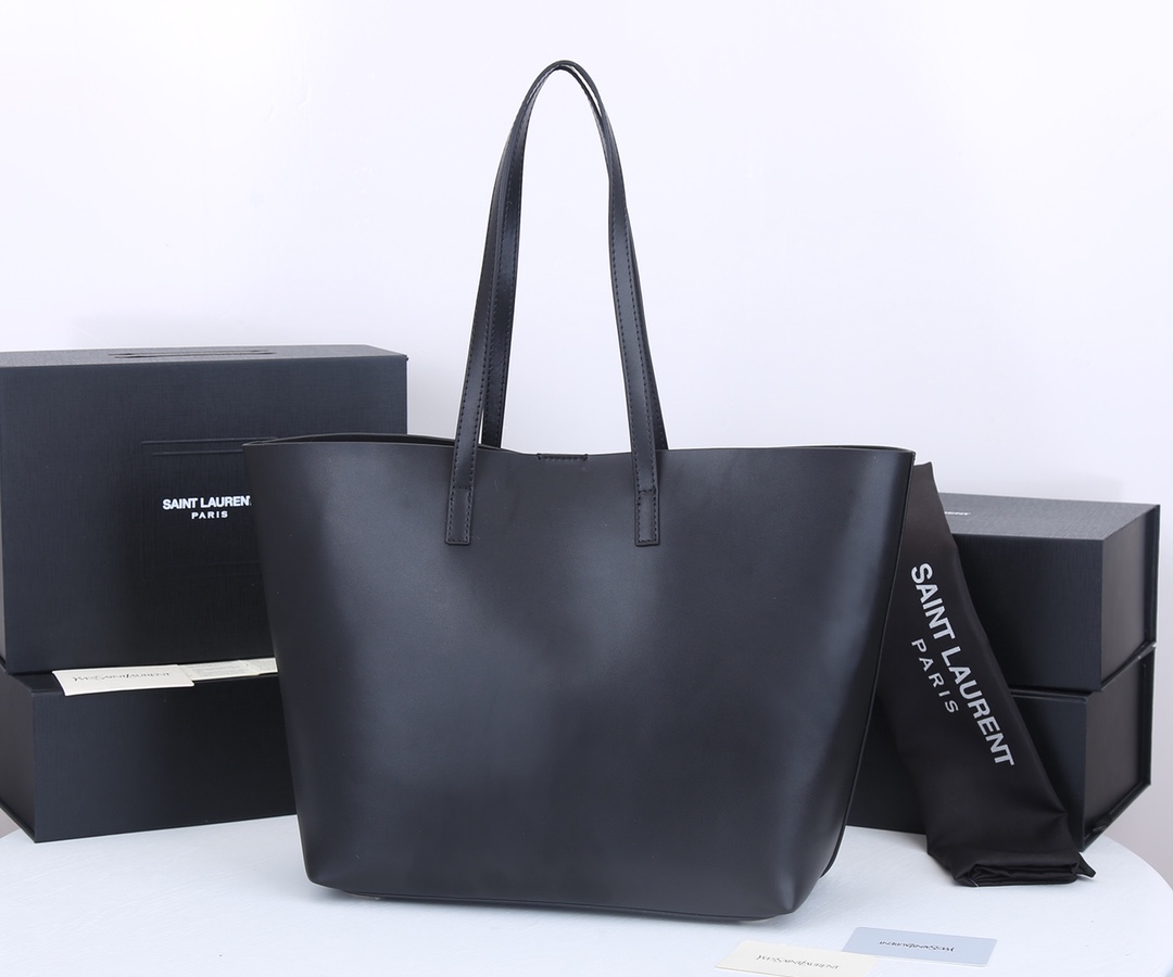 Replica Ysl Bold East/West Shopping Bag In Grained Leather