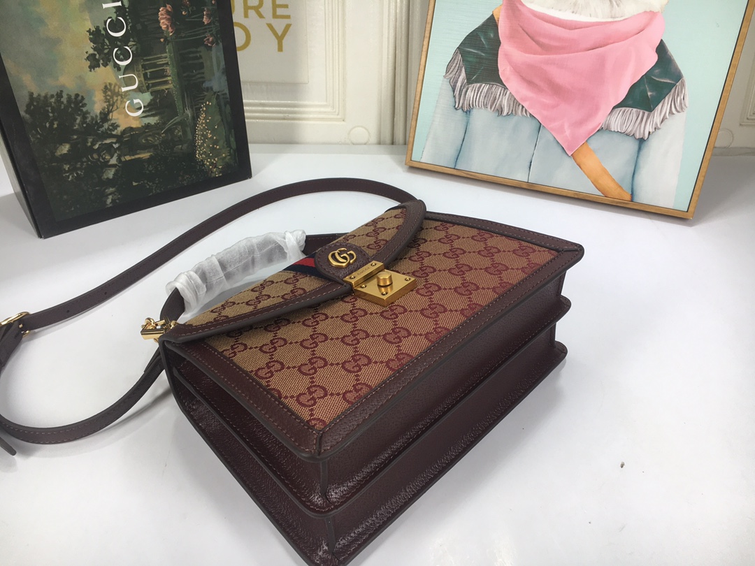 Replica Gucci Ophidia Small Top Handle Bag With Web 651055