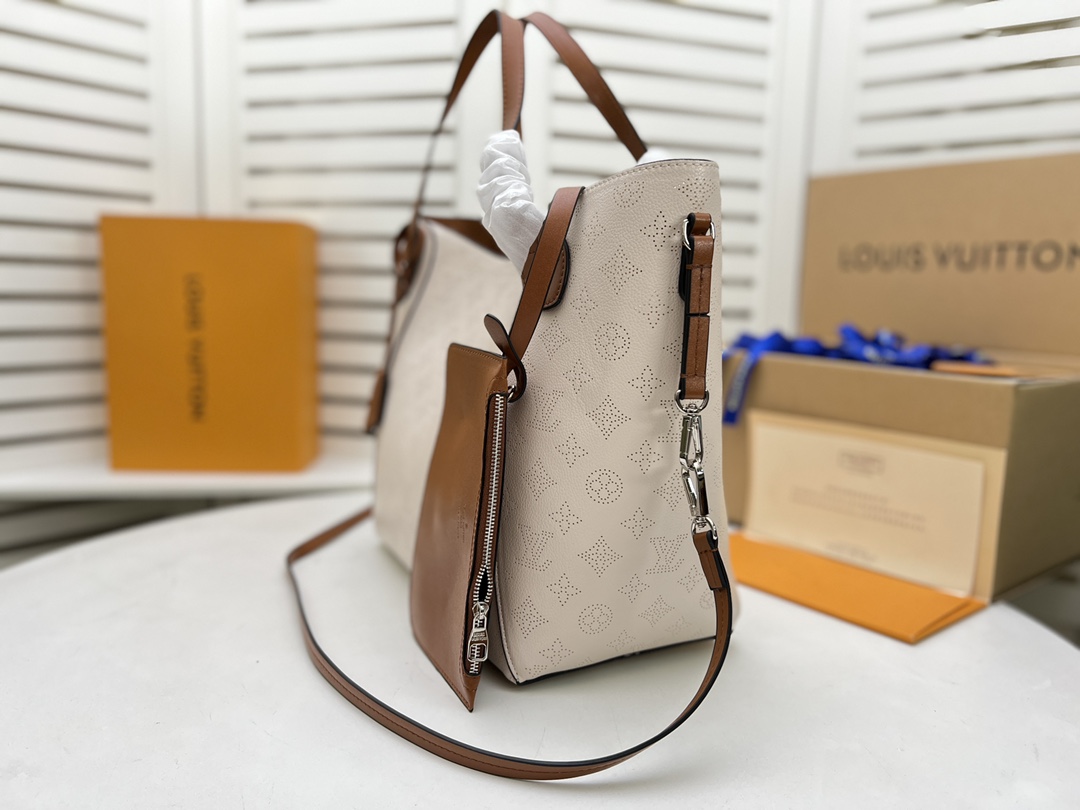Replica Louis Vuitton Hina Mm- Black/Beige/Pink/White