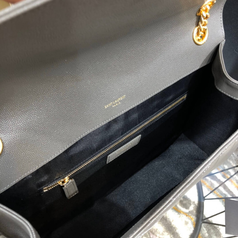 Replica Saint Laurent Grain Leather Large Envelope Chain Bag 396910