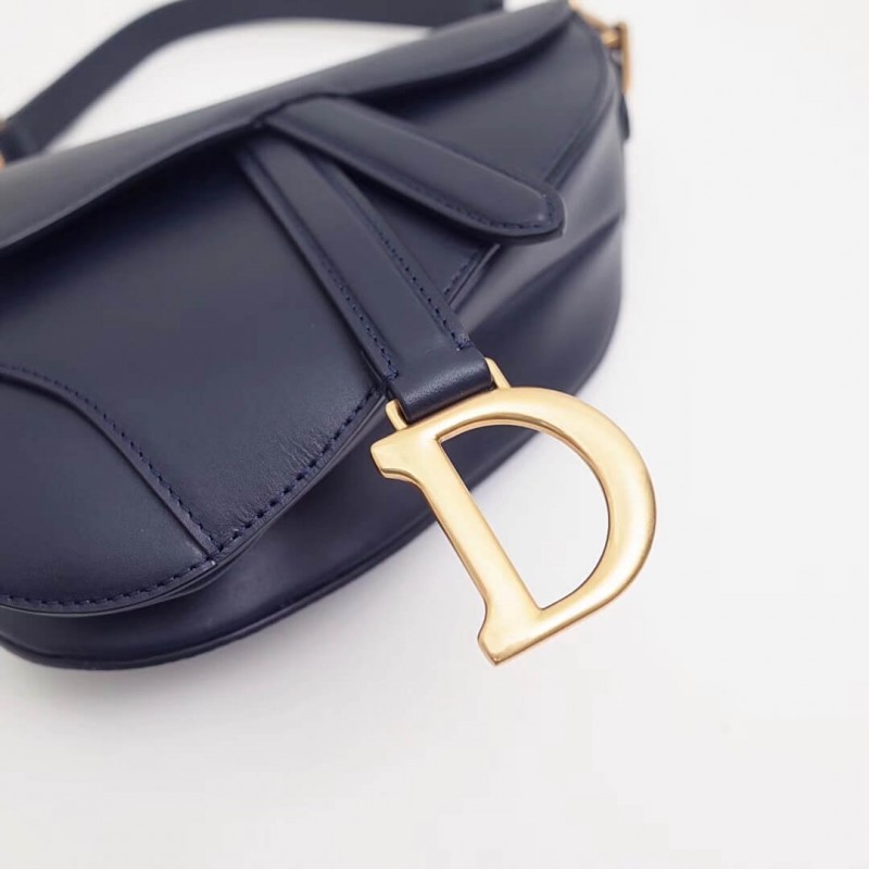Replica Christian Dior Smooth Calfskin Mini Saddle Bag M0447