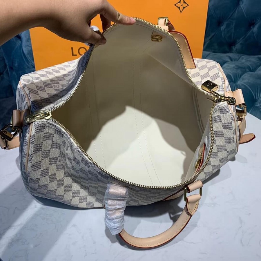 Replica Louis Vuitton Damier Azur Keepall Bandouliere 45 N41430