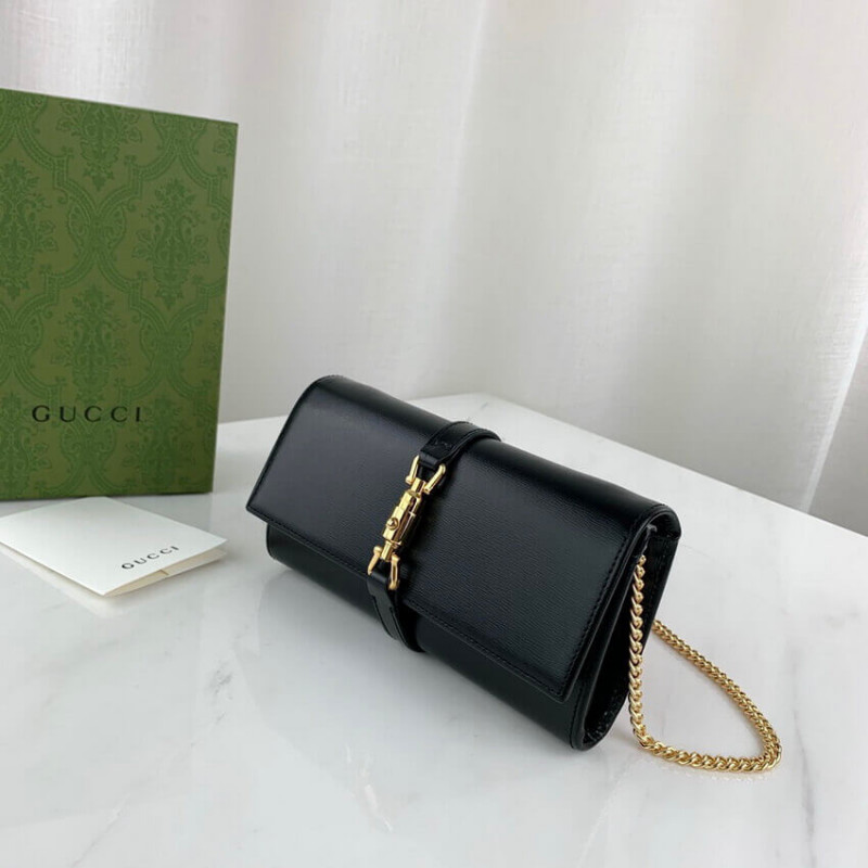 Replica Gucci Jackie 1961 Calfskin Chain Wallet 652681