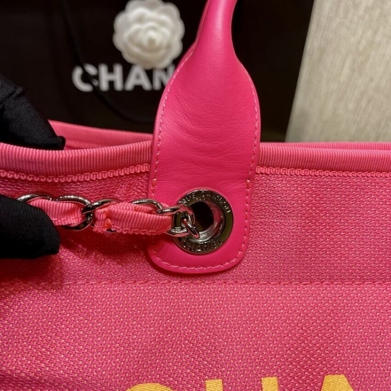 Replica Chanel 21S Deauville Peachblow Yellow Large Shopping Bag A66941