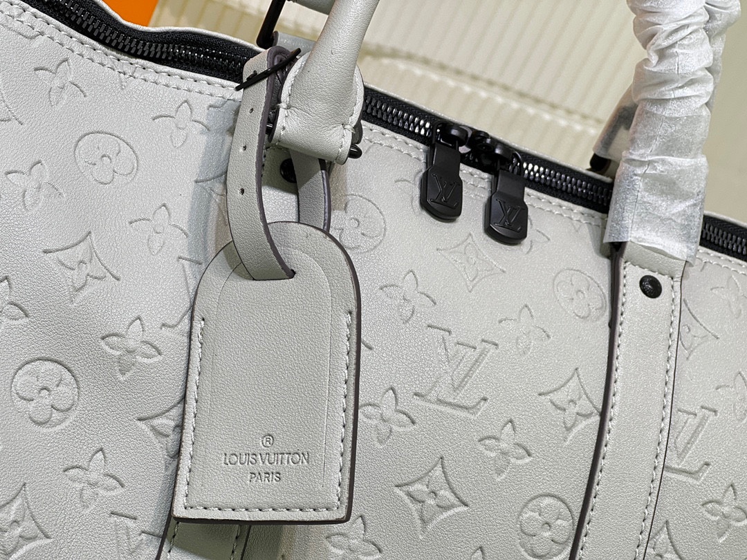 Replica Louis Vuitton Keepall Bandouliere 50- Silver