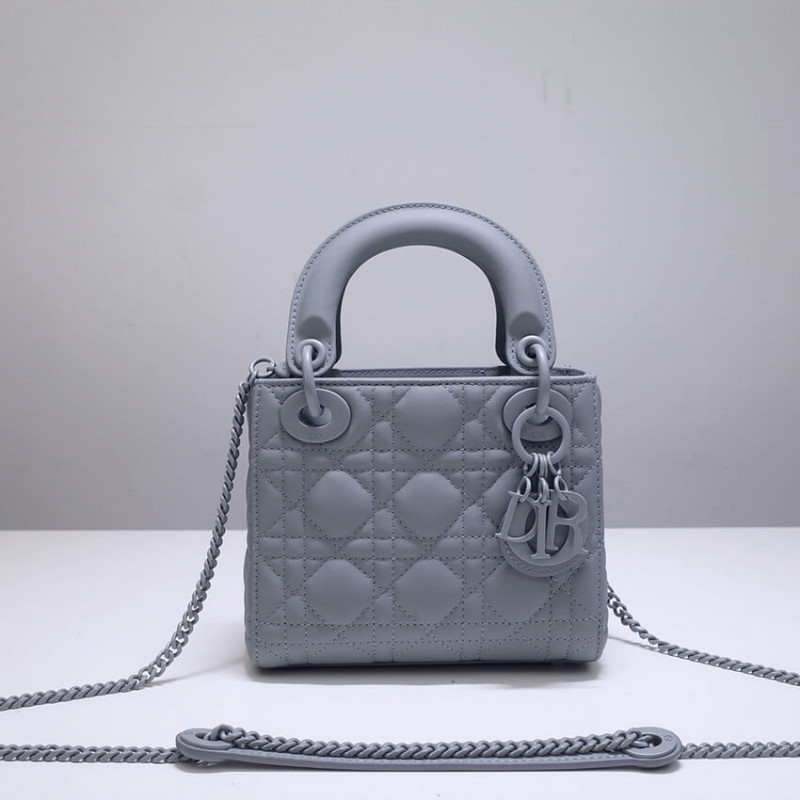 Replica Dior Mini Lady Dior Bag In Ultramatte Cannage Calfskin M0505