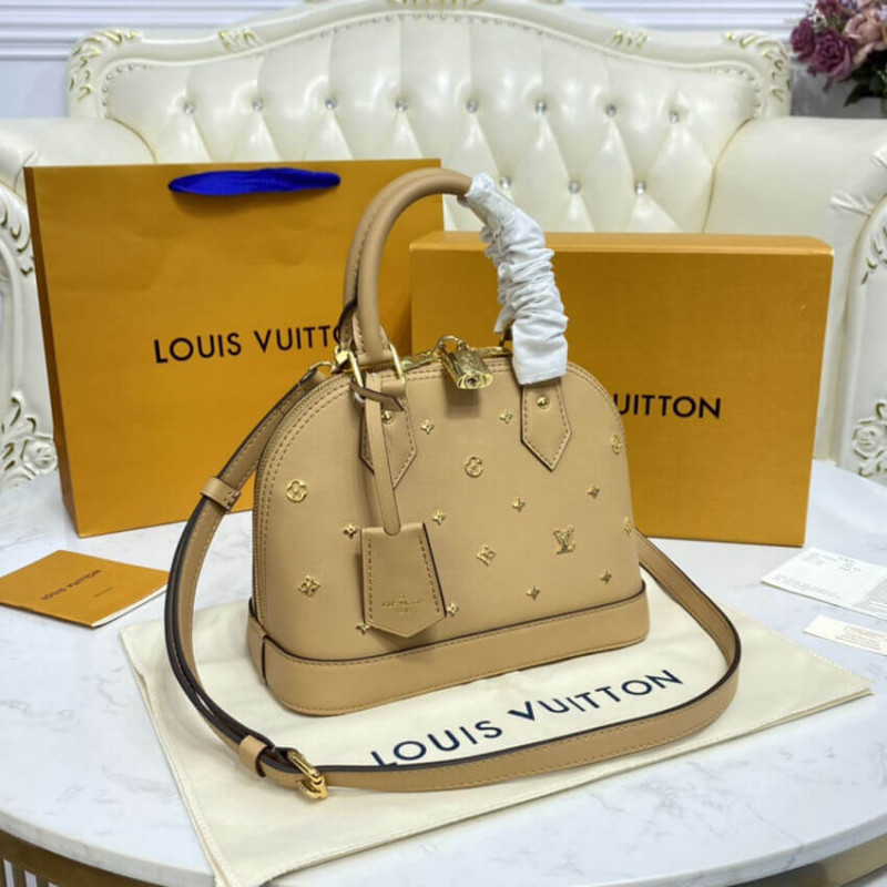 Replica Louis Vuitton Alma Bb Monogram Metal In Beige M58638