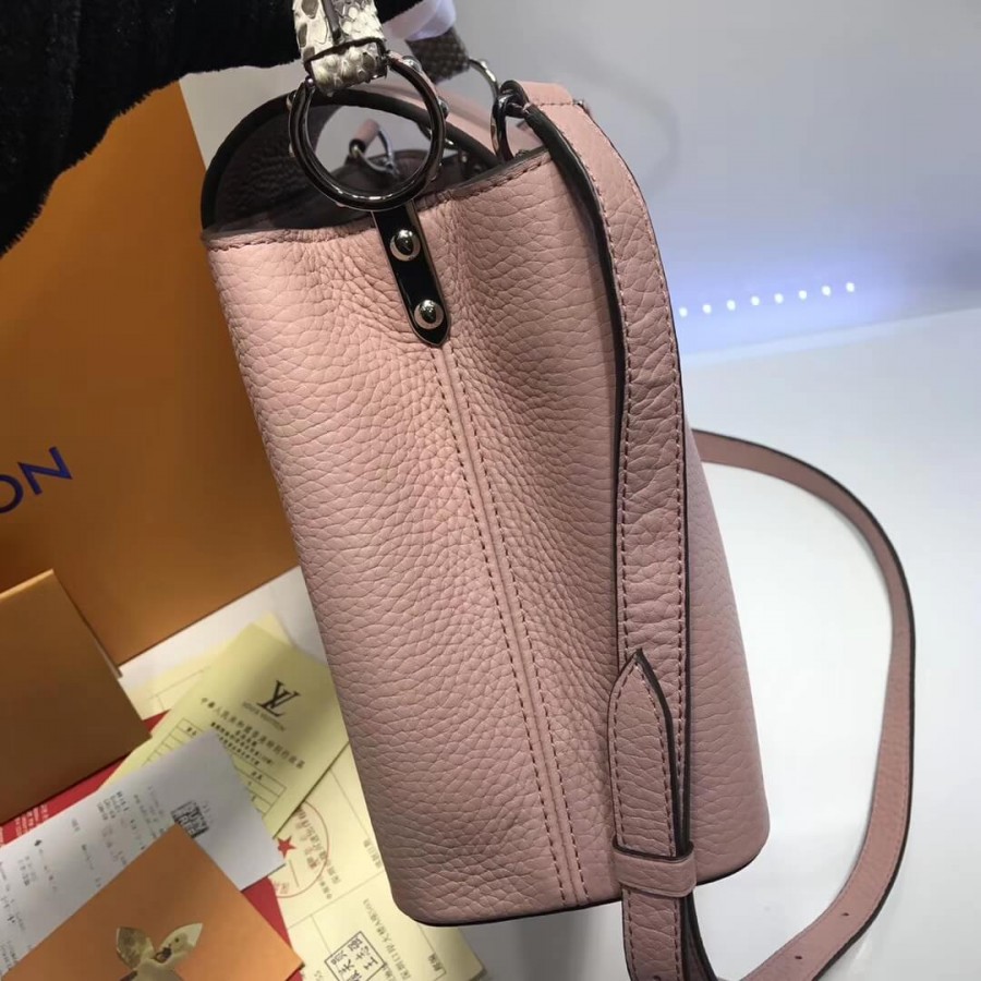 Replica Louis Vuitton Taurillon Leather And Python Capucines Bb N92039