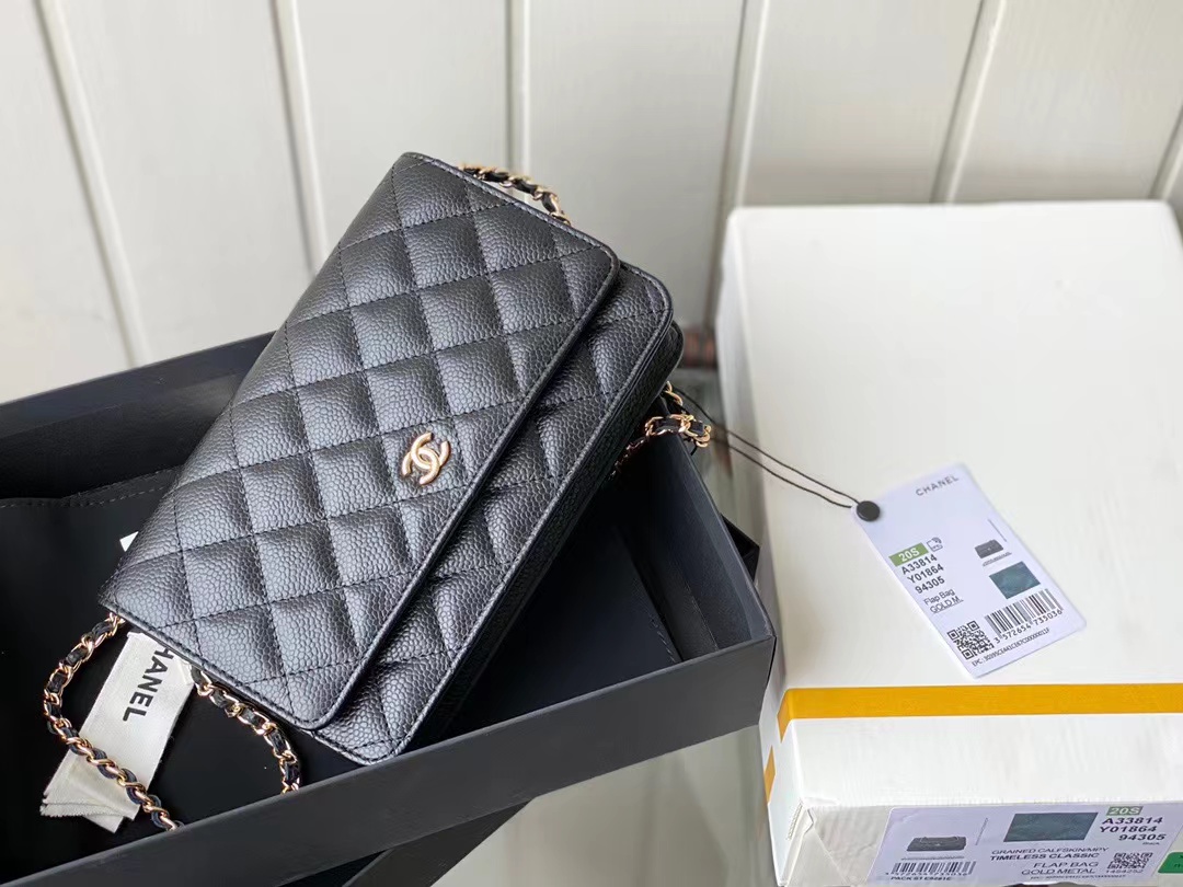 Replica Chanel Caviar Quilted Wallet On Chain Woc A33814