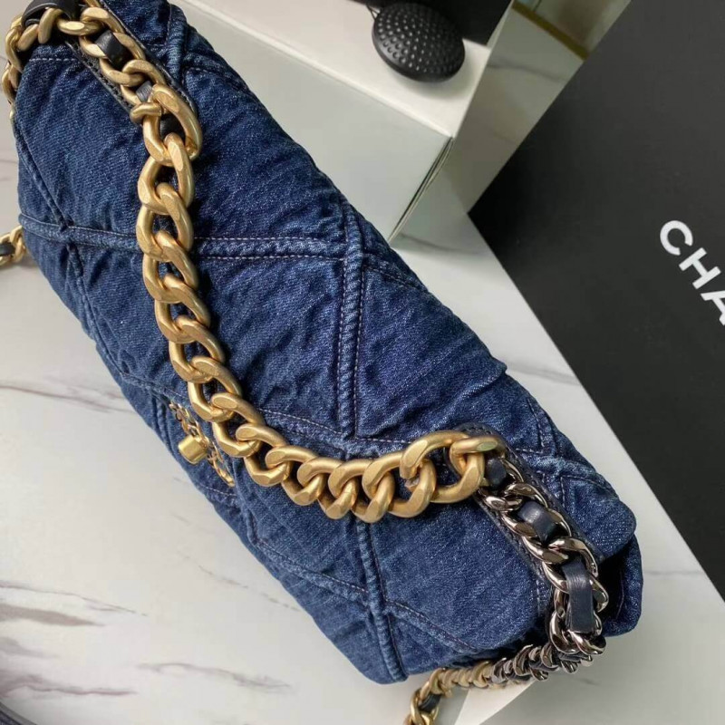 Replica Chanel 19 Large Flap Bag As1161 Denim