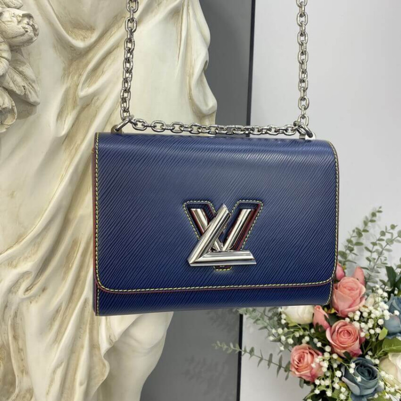 Replica Louis Vuitton Epi Leather Twist Mm M50282 Navy Blue/Red