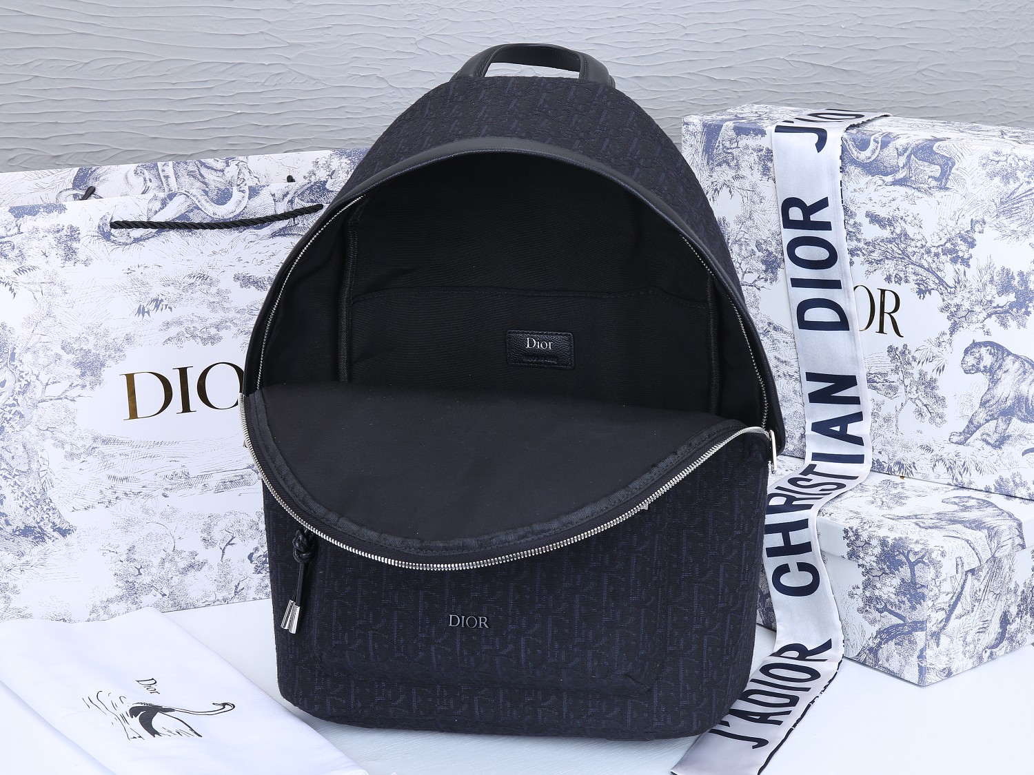 Replica Dior 42Cm Rider Backpack Beige/Blue