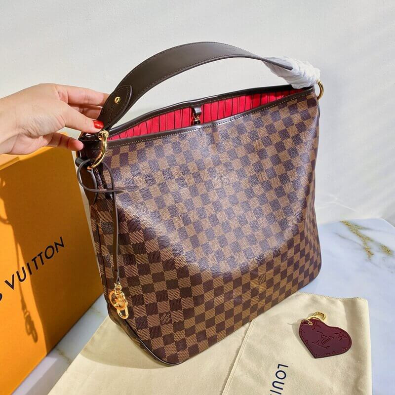 Replica Louis Vuitton Damier Ebene Canvas Delightful Mm N41460