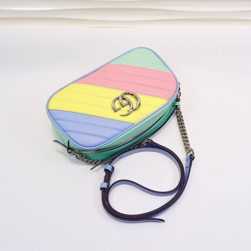 Replica Gucci Gg Marmont Small Shoulder Bag In Pastel And Rainbow 447632