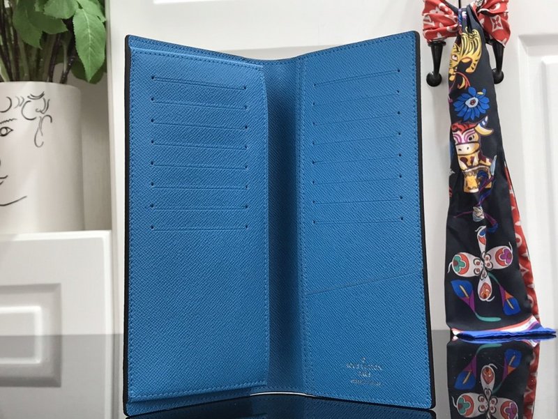 Replica Louis Vuitton Brazza Wallet Blue Monogram