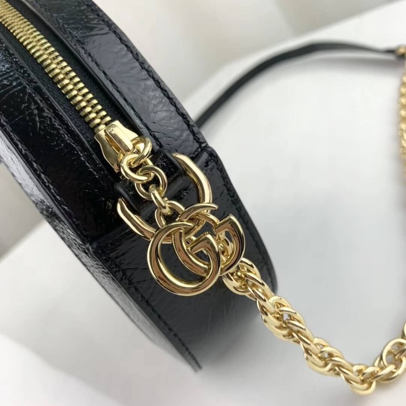 Replica Gucci Suede Ophidia Mini Round Shoulder Bag 550618