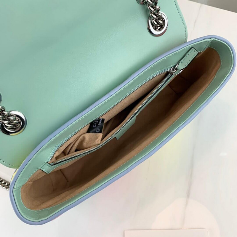 Replica Gucci Gg Marmont Small Shoulder Bag In Pastel And Rainbow 443497